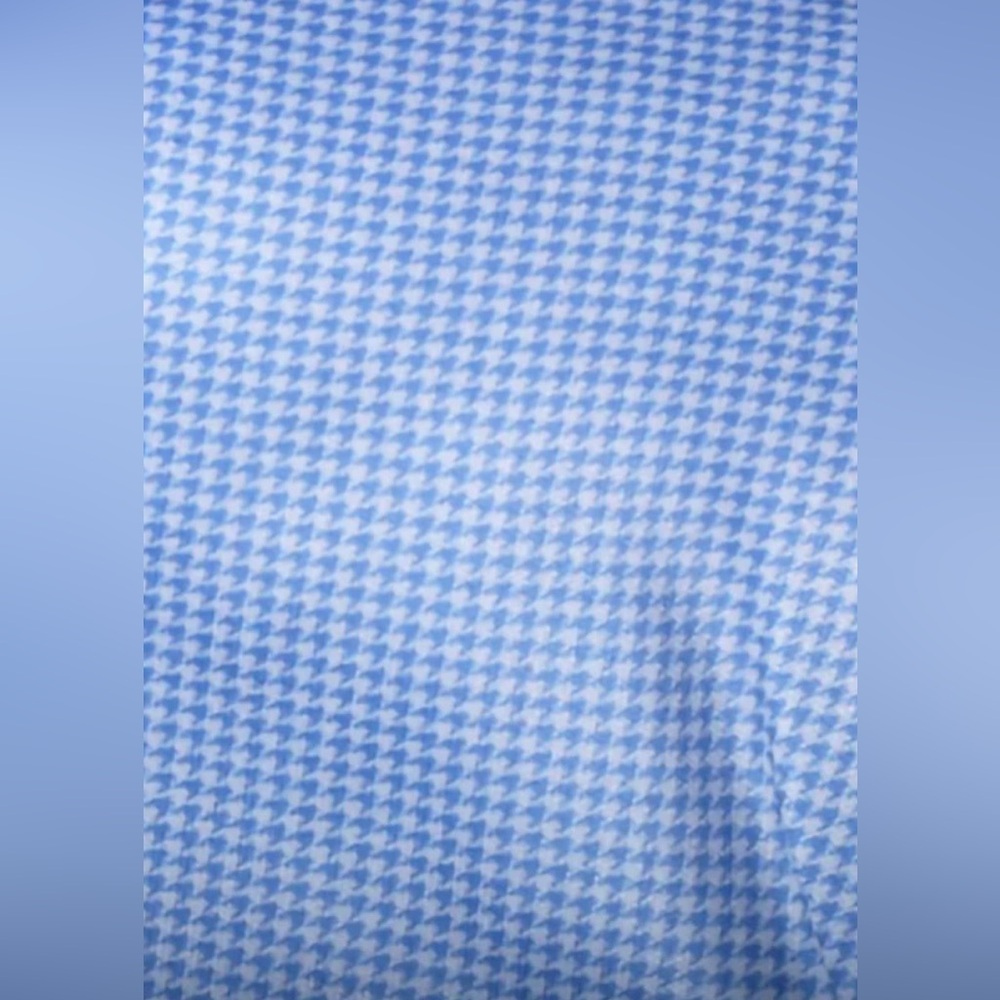 Collars & Co NWT Semi-Spread Collar Polo In Blue Houndstooth Print. Size XL Tall - Picture 10 of 14